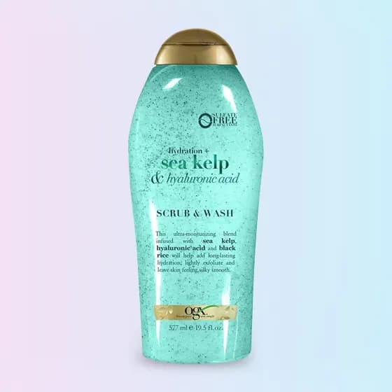 OGX Hydration + Sea Kelp & Hyaluronic Acid Scrub & Wash 577ml